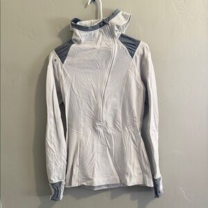 lululemon athletica White and Gray Hooded Sweatshirt 8